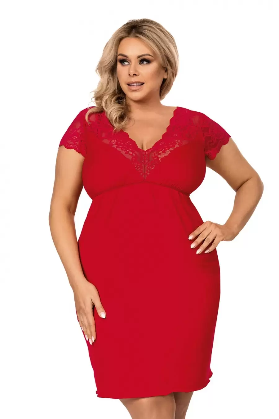 Donna Tess plus nightdress Red, сорочка (изображение 1)