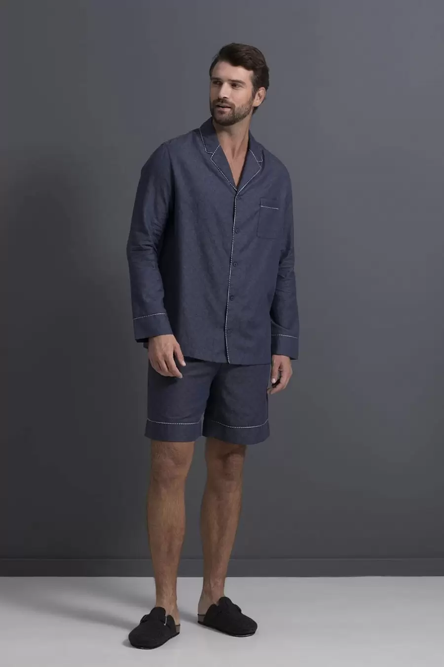 Laete 55367 Темно-Синий, мужская рубашка (XXL темно-синий) (изображение 1)
