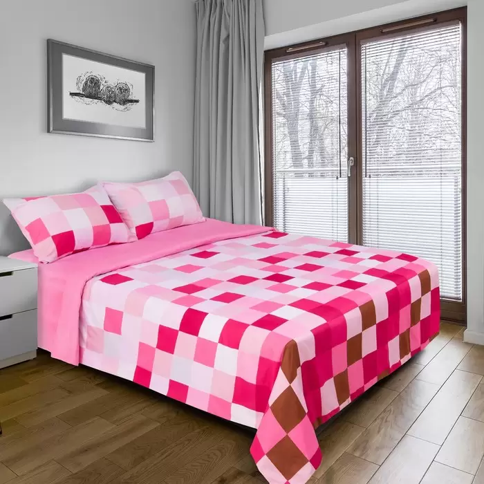 Этель Пиксели розовый, комплект 2-х спальный (изображение 1)