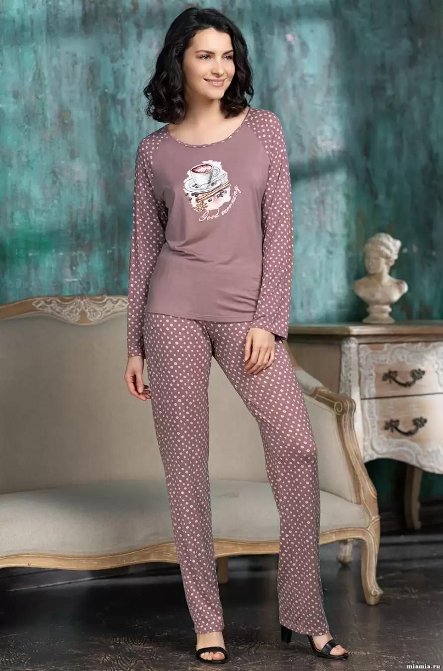Mia-Amore 1606 Кофе, пижама с брюками (изображение 1)