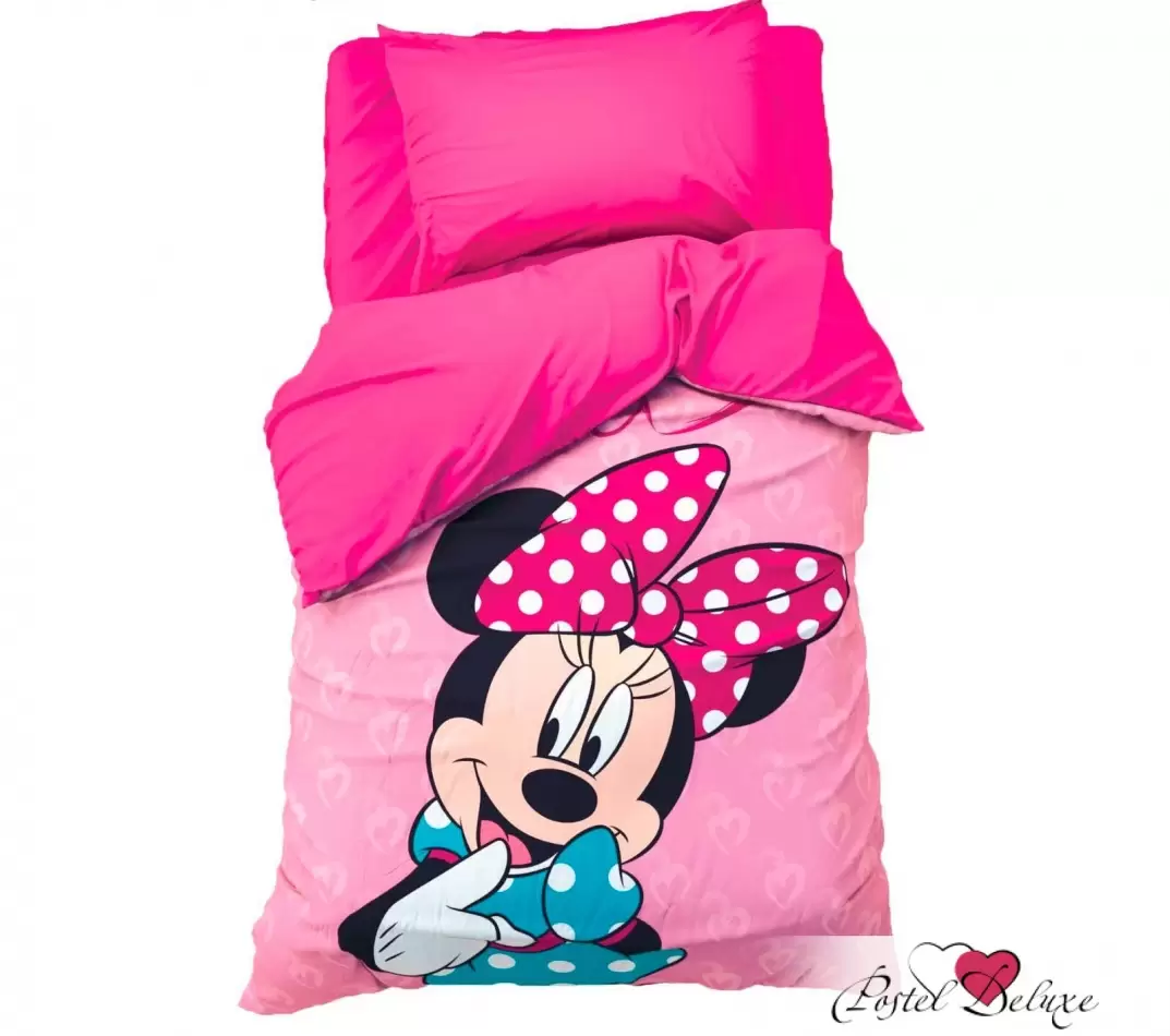 Disney Минни Маус розовый, детское постельное белье 1.5 спальное (изображение 1)