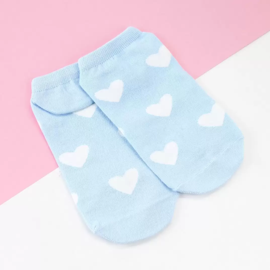 KAFTAN Сердечки голубой, женские носки (изображение 1)