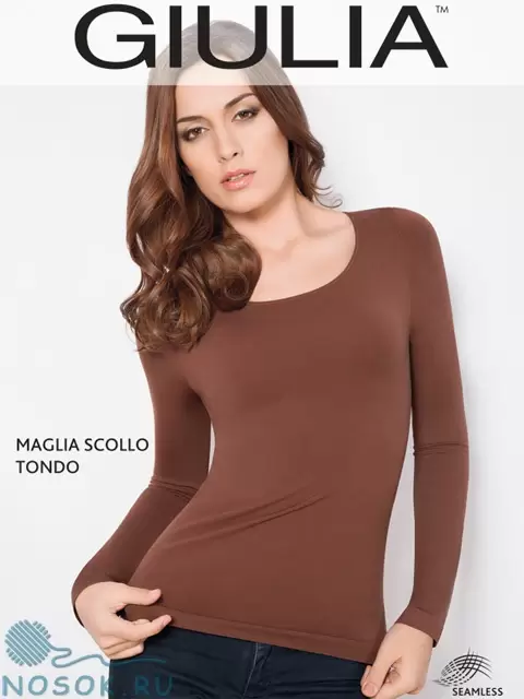 Giulia Maglia Scollo Tondo Manica Lunga, футболка (изображение 1)