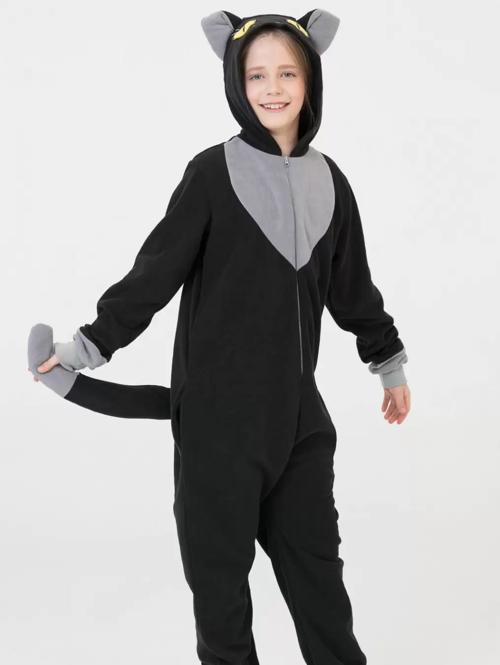 Детская пижама Кот черный, кигуруми (изображение 1)