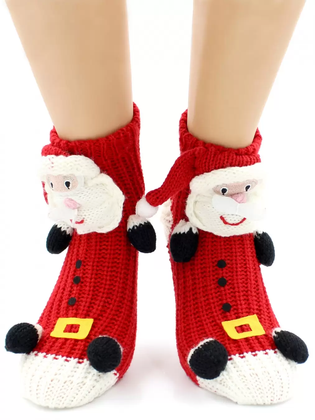 Hobby Line 077, носки вязаные АВС Дед мороз (изображение 1)