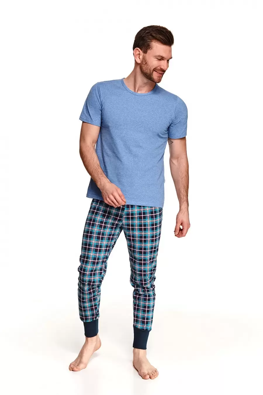 Taro 21S Grzegorz 2519-01, мужская пижама с брюками (голубой=XL) (изображение 1)