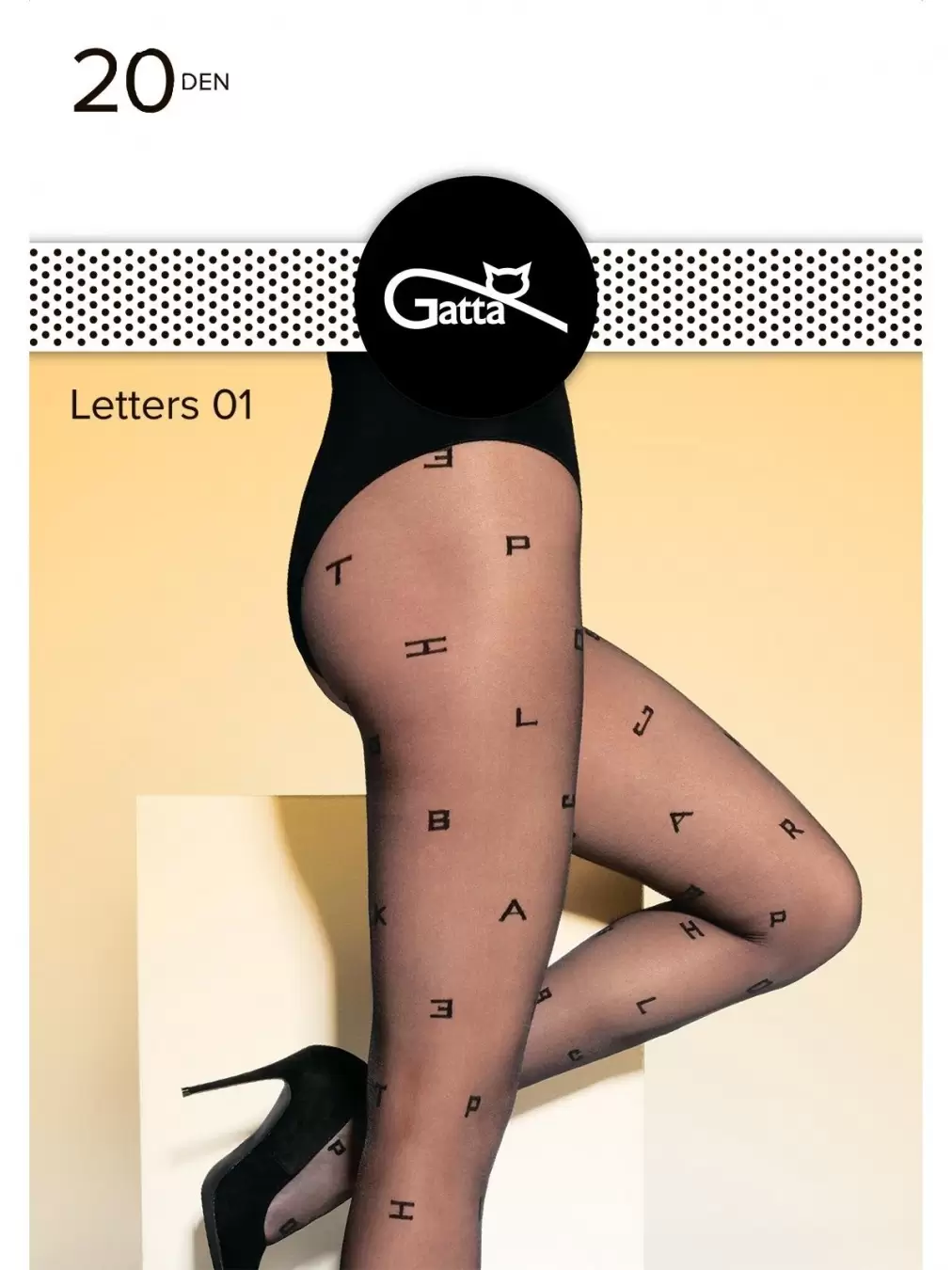 Gatta LETTERS 01, фантазийные колготки (изображение 1)