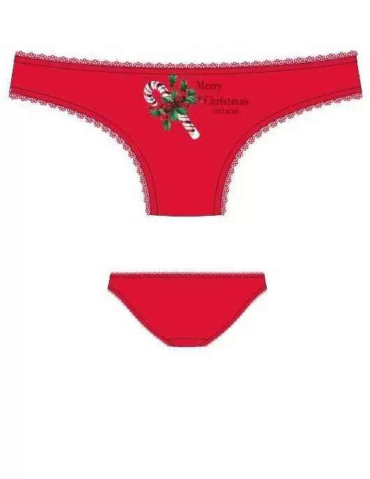 INNAMORE INTIMO IMD MERRY CHRISTMAS 331779 slip, трусы женские (rouge=2) (изображение 1)